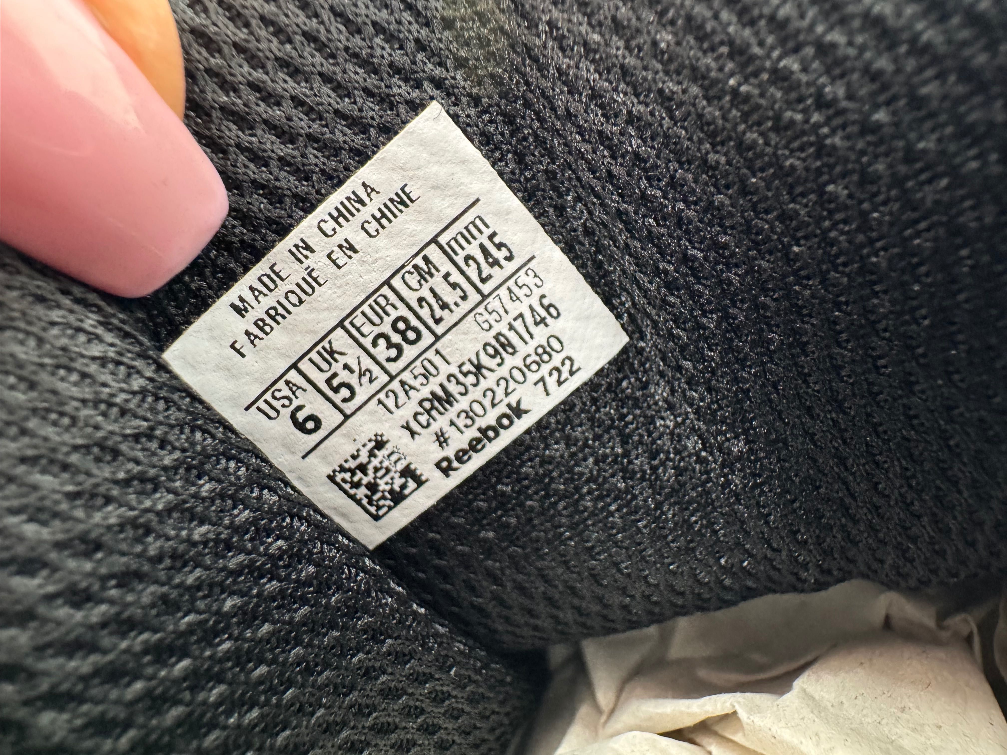 Reebok sneakersy damskie 38 czarne szare białe nowe tenisówki sportowe