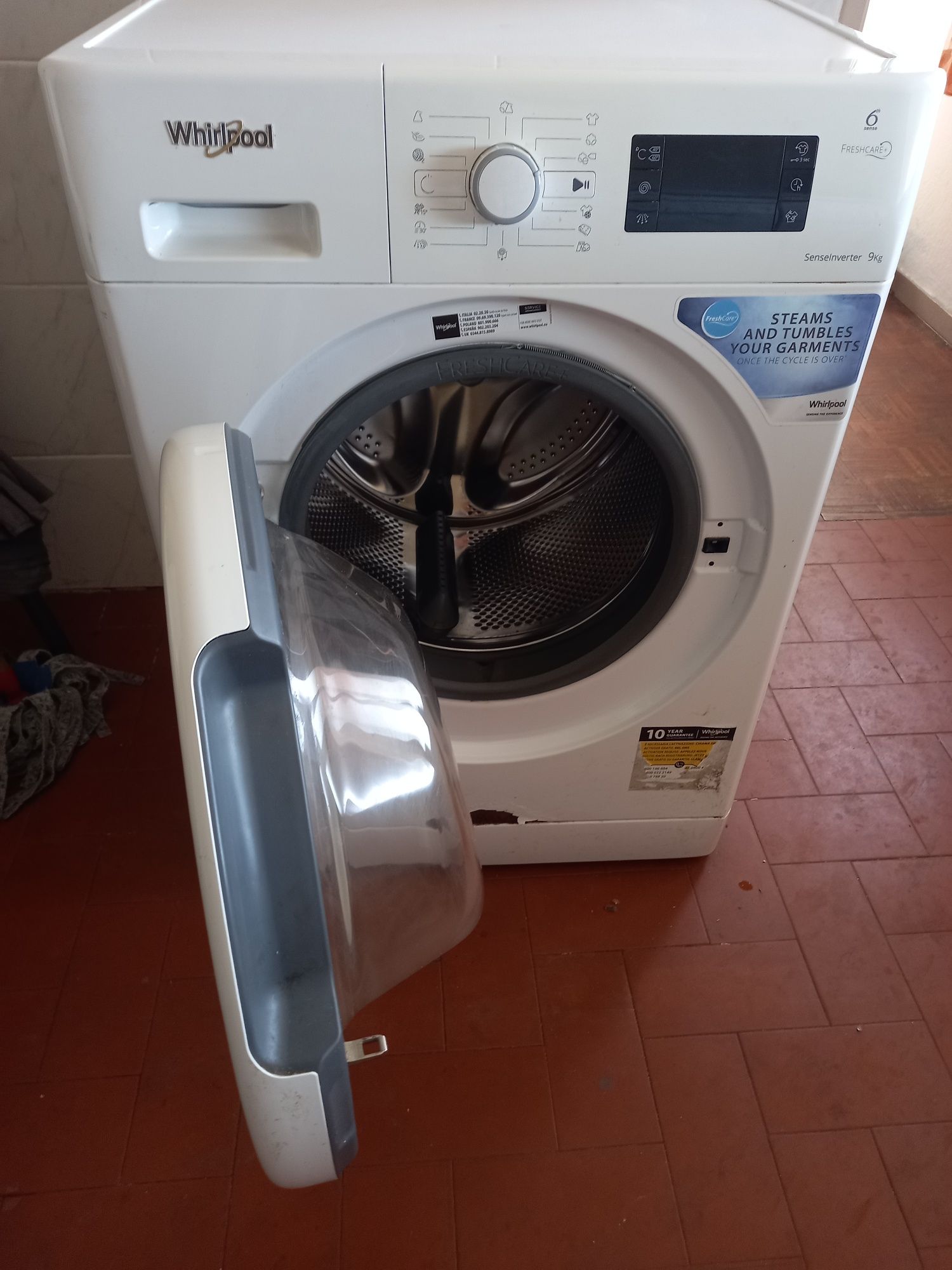 Máquina de lavar roupa whirpool - peças