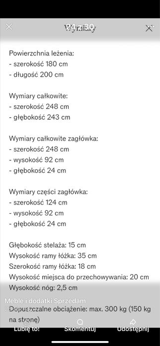Lozko Lennon tapicerowane