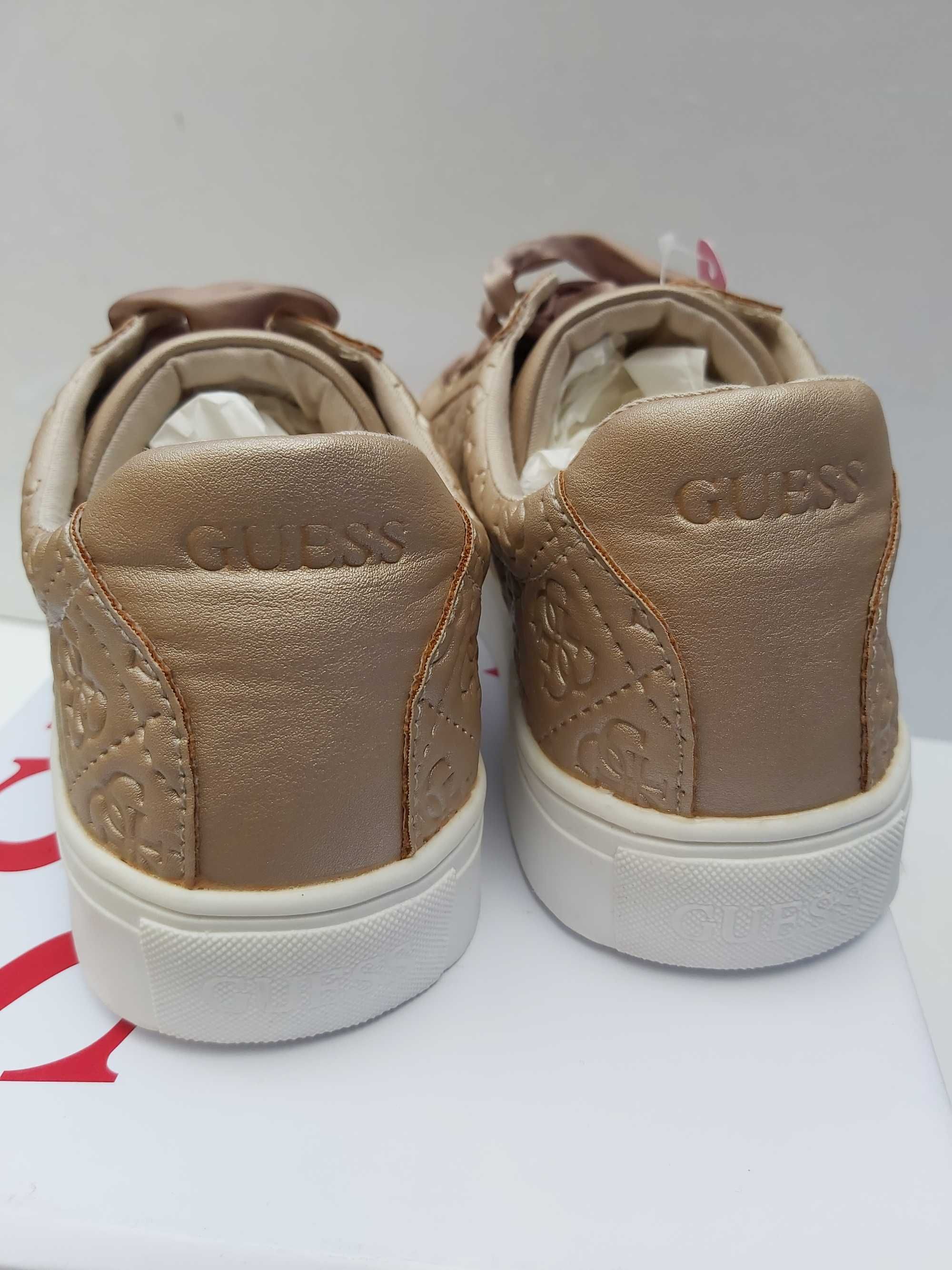 SP NOWE sneakersy GUESS złote trampki monogram rozmiar 39