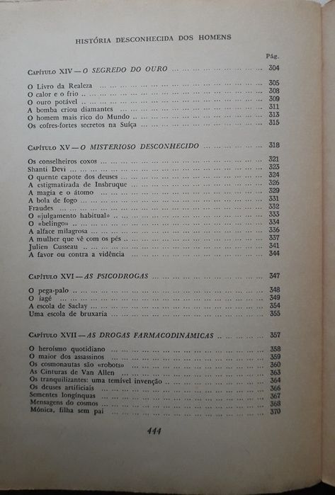 Livro "História desconhecida dos Homens" de Robert Charroux