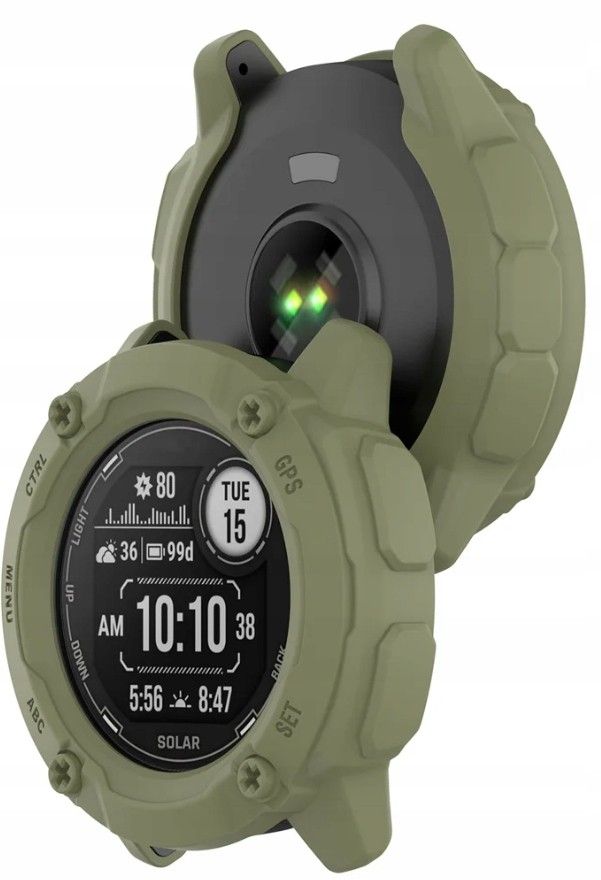 2 X Szkło Hartowane 9H + Etui do Garmin Instinct 2X Solar