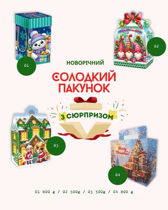 Новорічний Пакунок з Сюрпризом | Солодкий подарунок для дітей