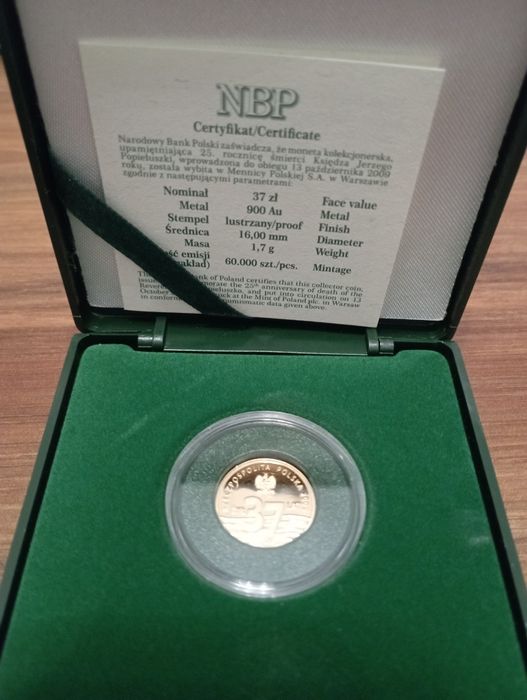 37 zł ks. Jerzy Popiełuszko i 25 zł Trybunał Konstytucyjny