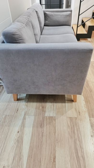 Sofa 3-osobowa w stylu skandynawskim 205cm szara