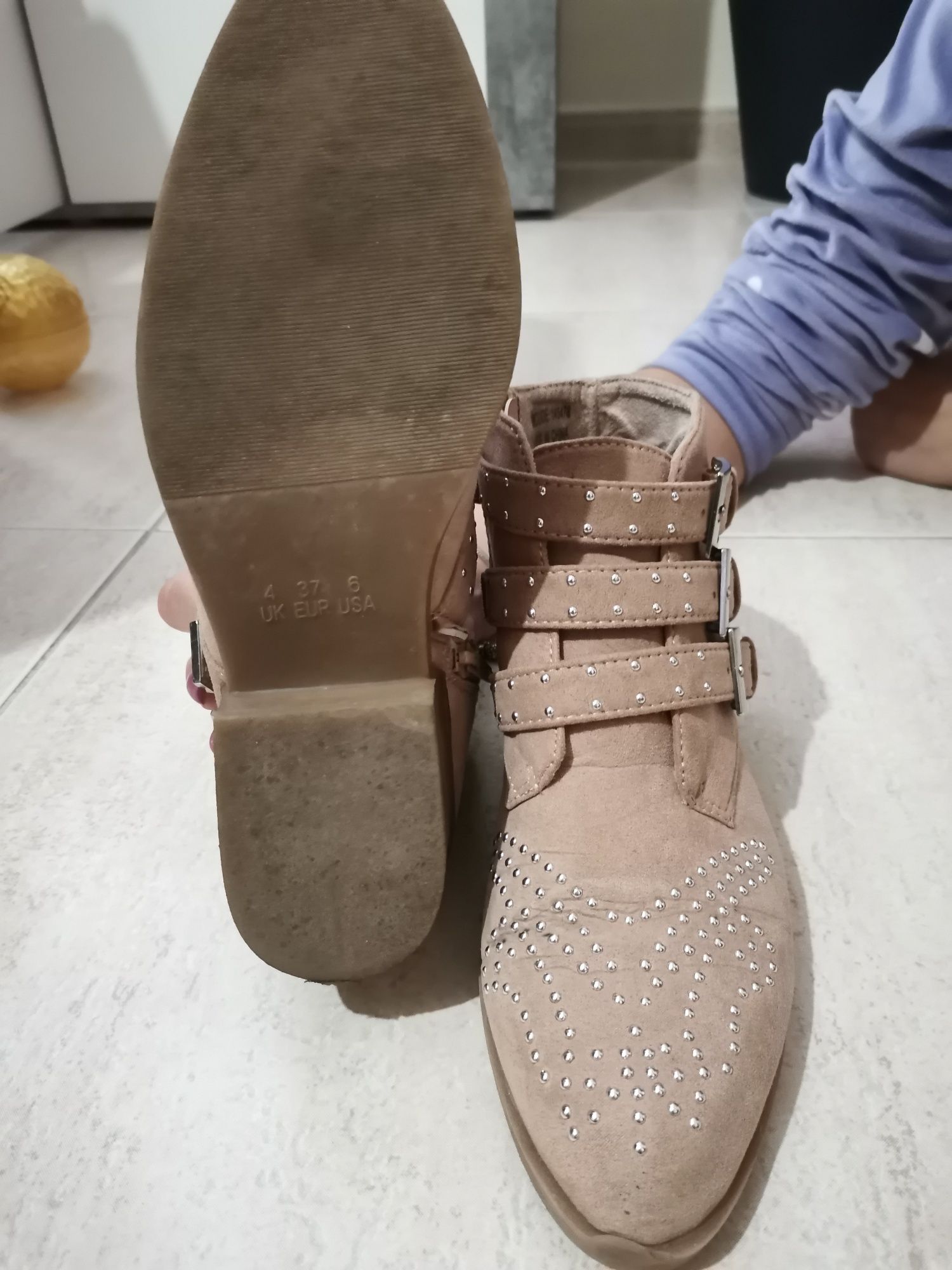 Botas camurça rosa