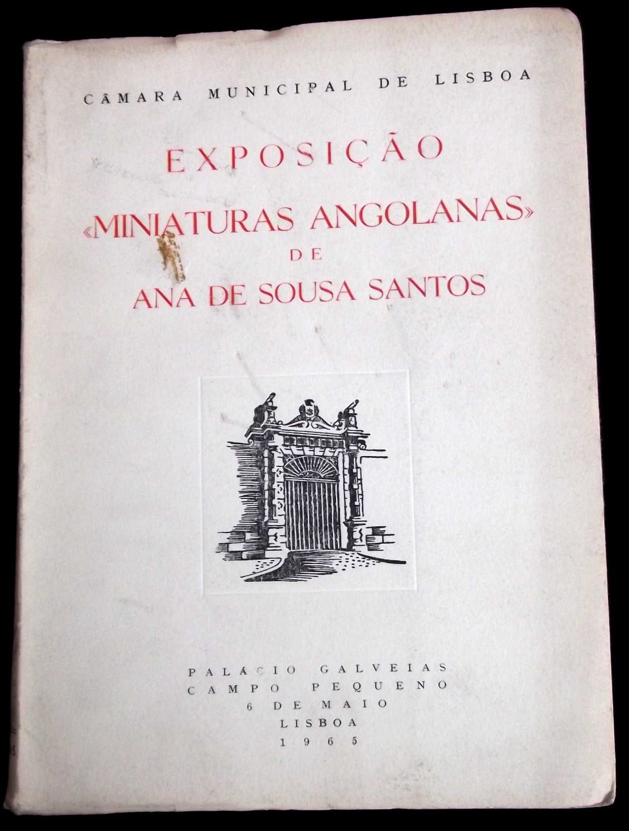 Livro Exposição Miniaturas Angolanas de Ana de Sousa Santos 1965