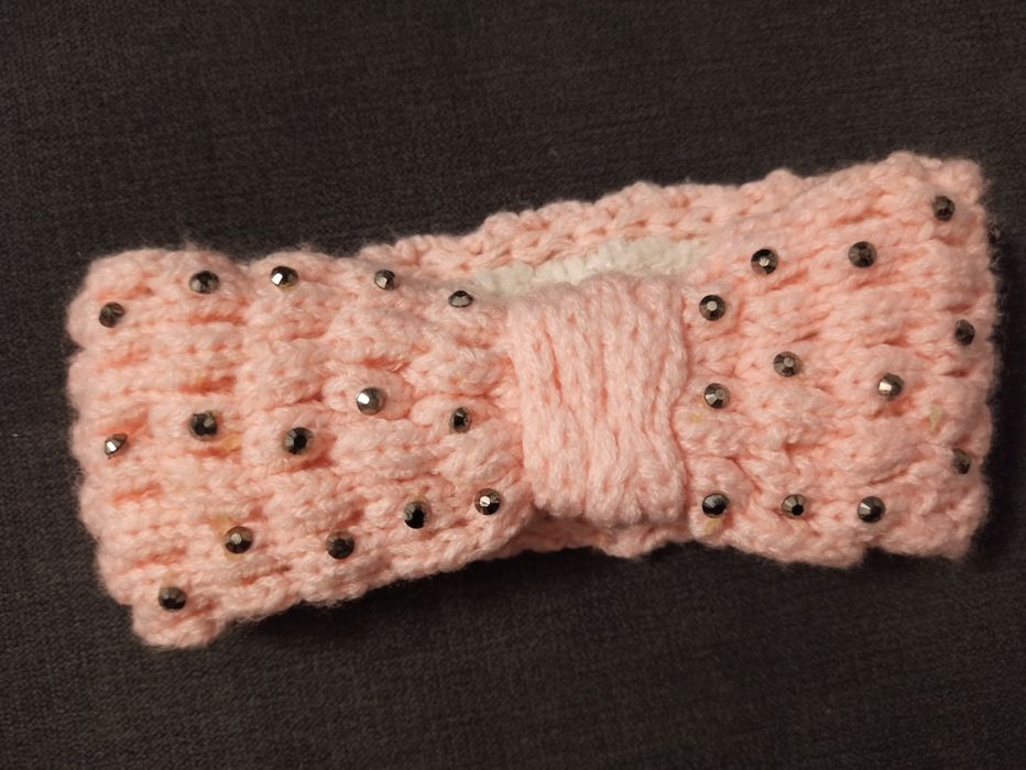 Opaska ocieplana dziewczynka zima