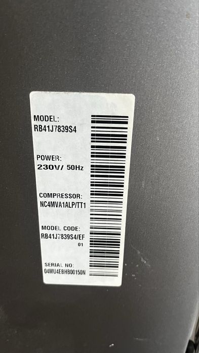 Lodówka Samsung Chef Collection RB41J7839S4. Uszkodzona zamrazarka