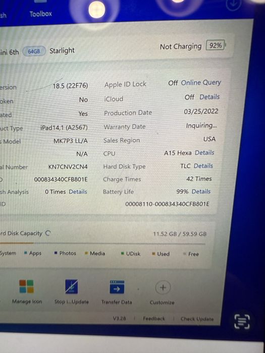 Apple iPad mini 6 Silver 64Gb