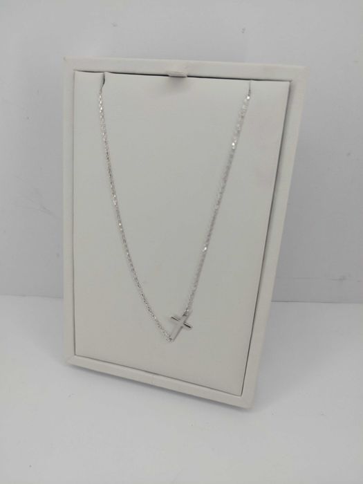 Srebrny łańcuszek z krzyżykiem 1,43G 43CM