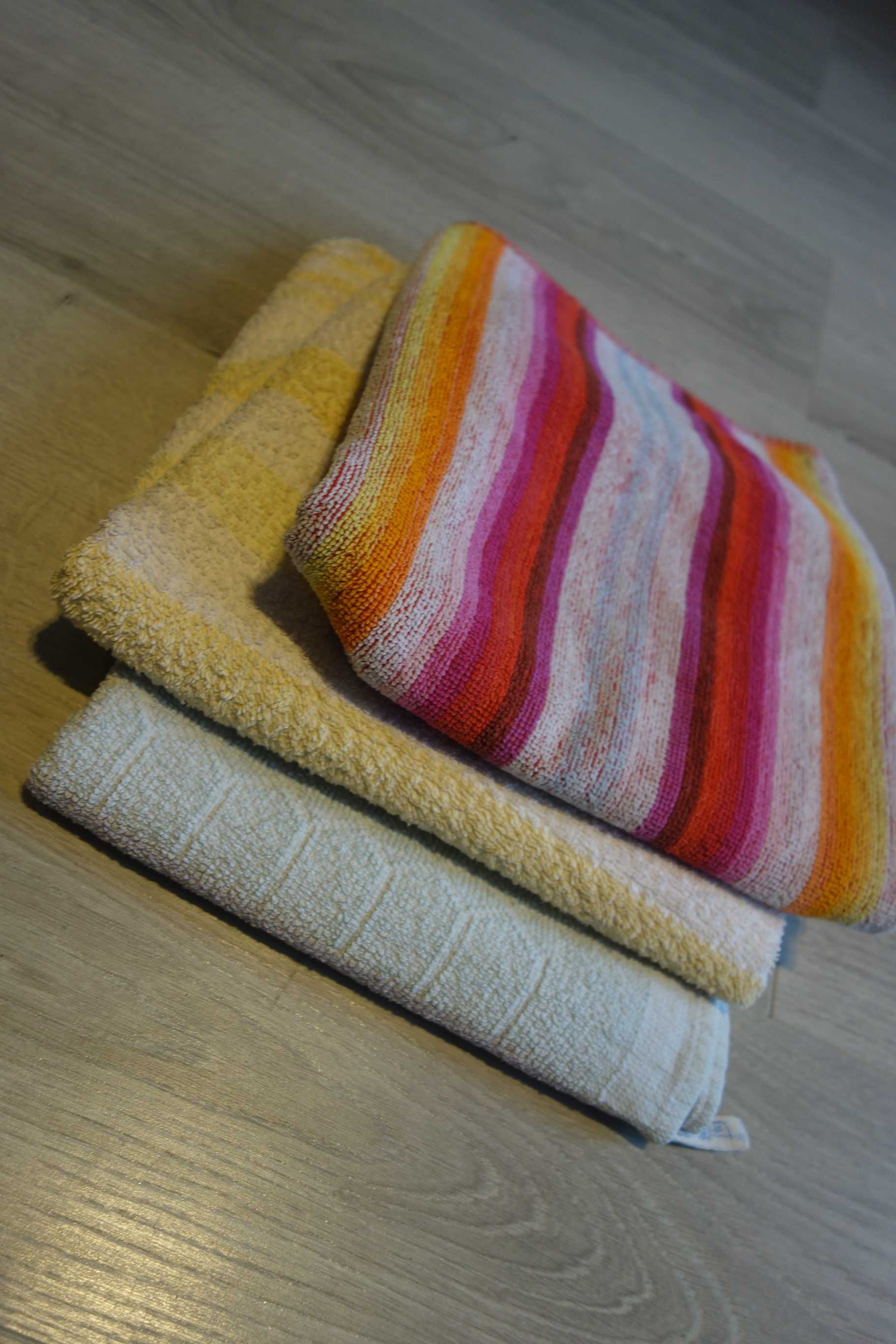 bawełna 100% frotte 3 sztuki razem używane ręczniki