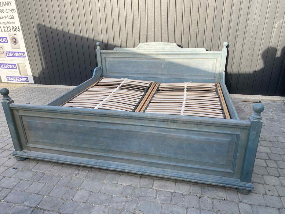 Piękna drewniana sypialnia sosnowa 200/200cm.Mega solidna.Transp.Wysył