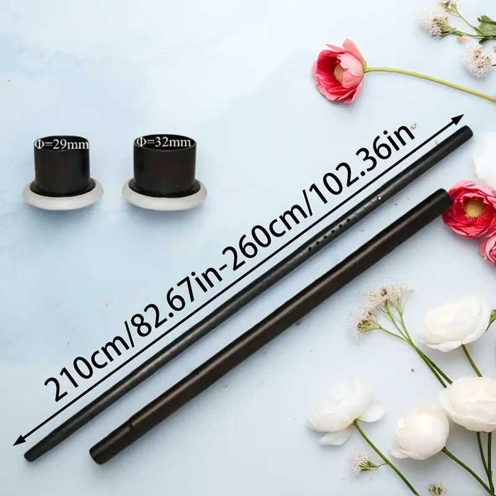 Metalowy teleskopowy pręt naprężeniowy – do zasłon, ubrań 210-260cm