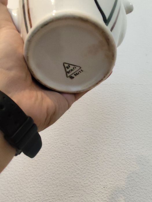 Dzbanek fajans koło new look vintage retro prl vintage