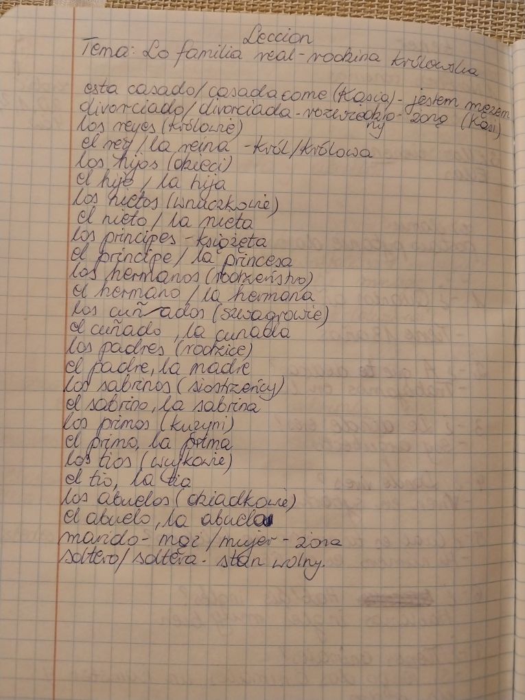 Język hiszpański - notatki w pdf