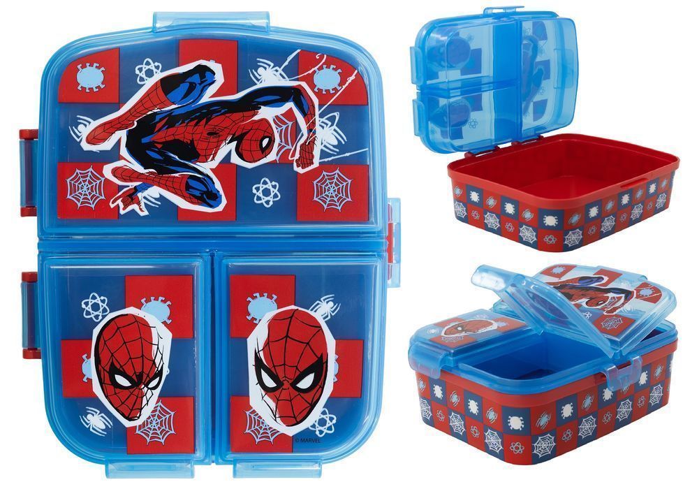 Spiderman Pojemnik  Lunchbox Śniadaniówka 4 Komory