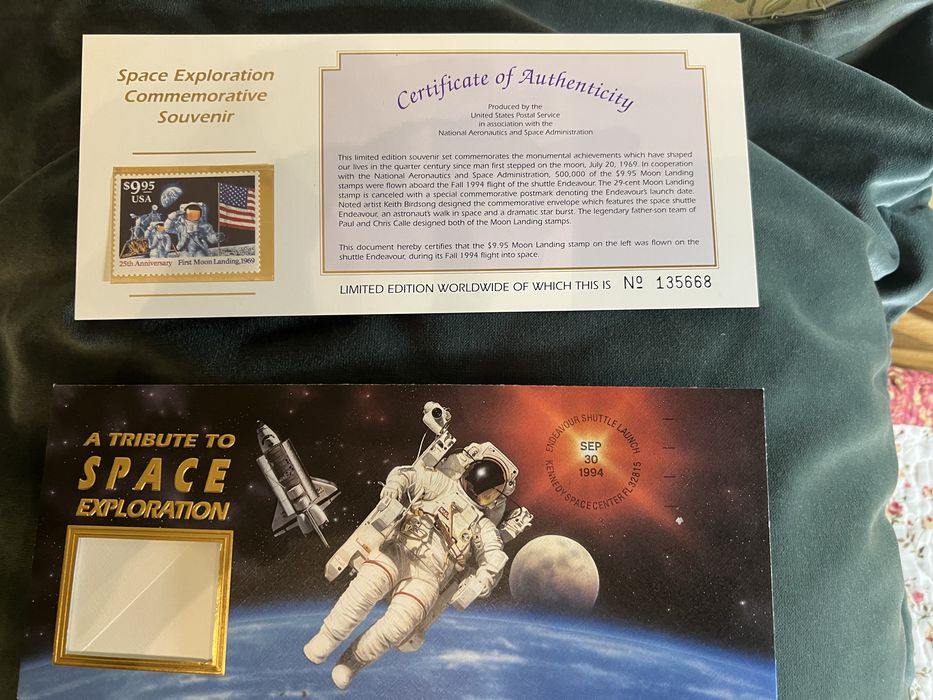 Поштова марка США висадка на луну