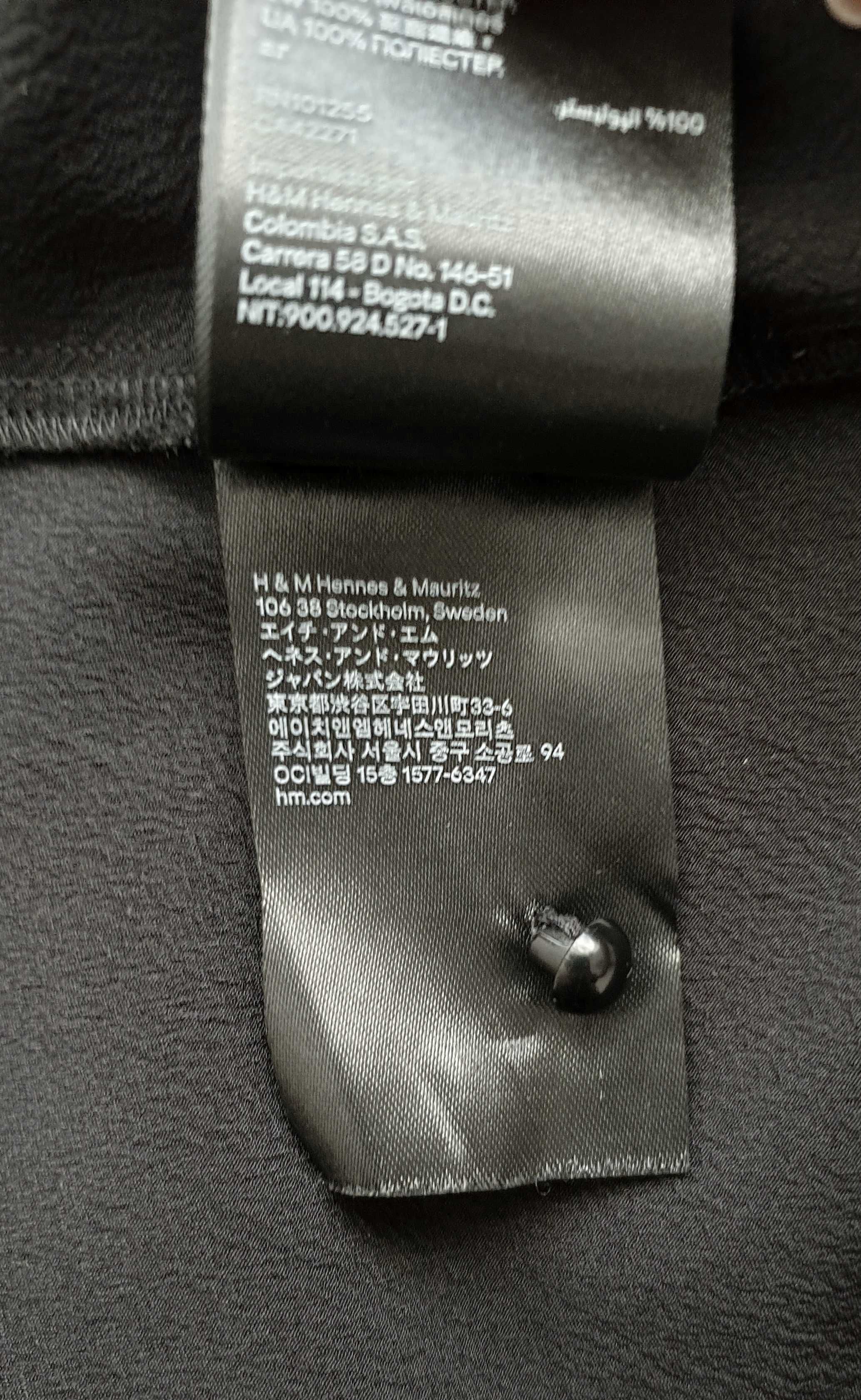 Sukienka H&M czarna w haftowane kwiaty - XS 34