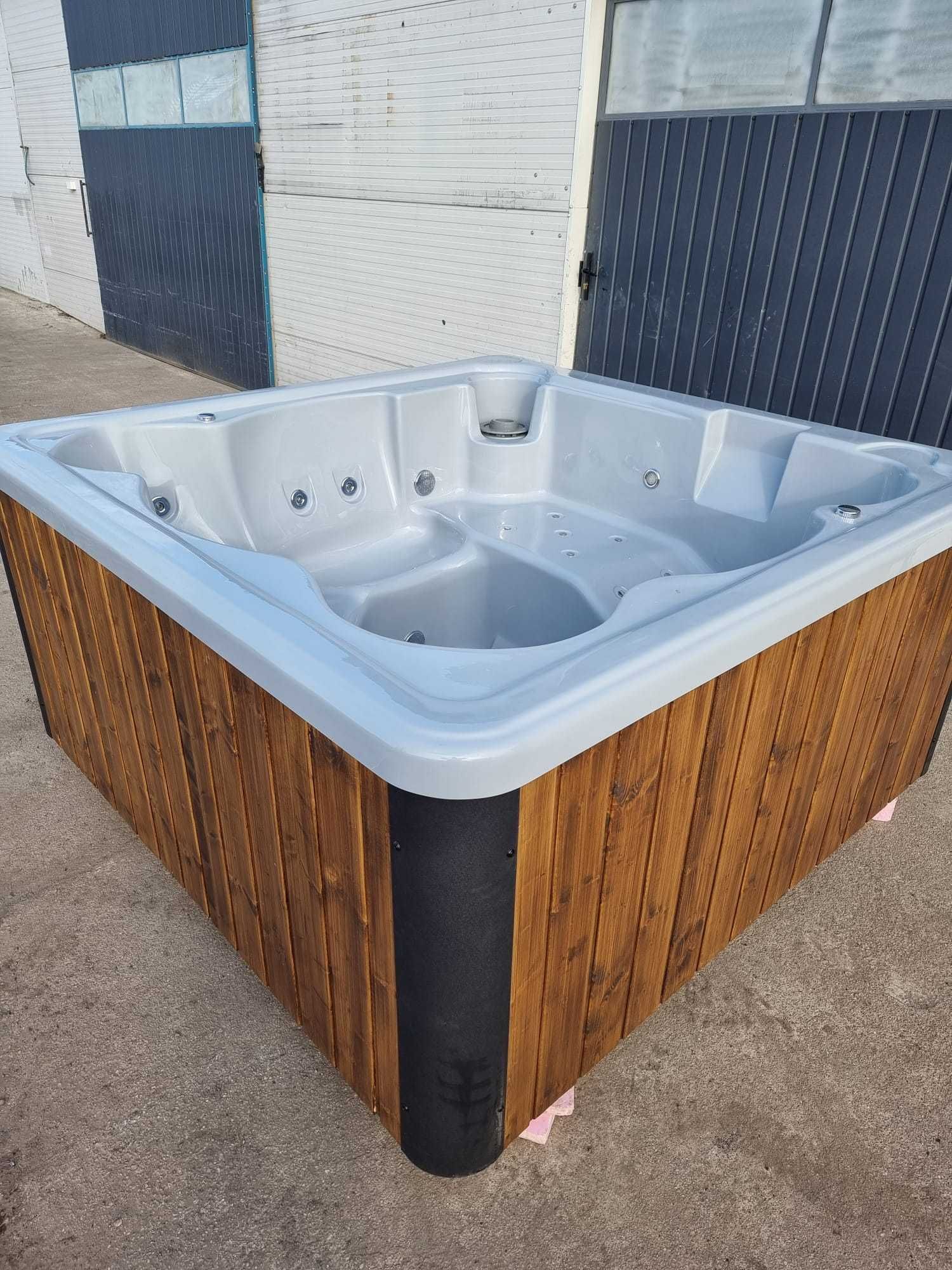 Balia Jacuzzi ogrodowe 210x210 6 osobowe hydromasaż leżanka
