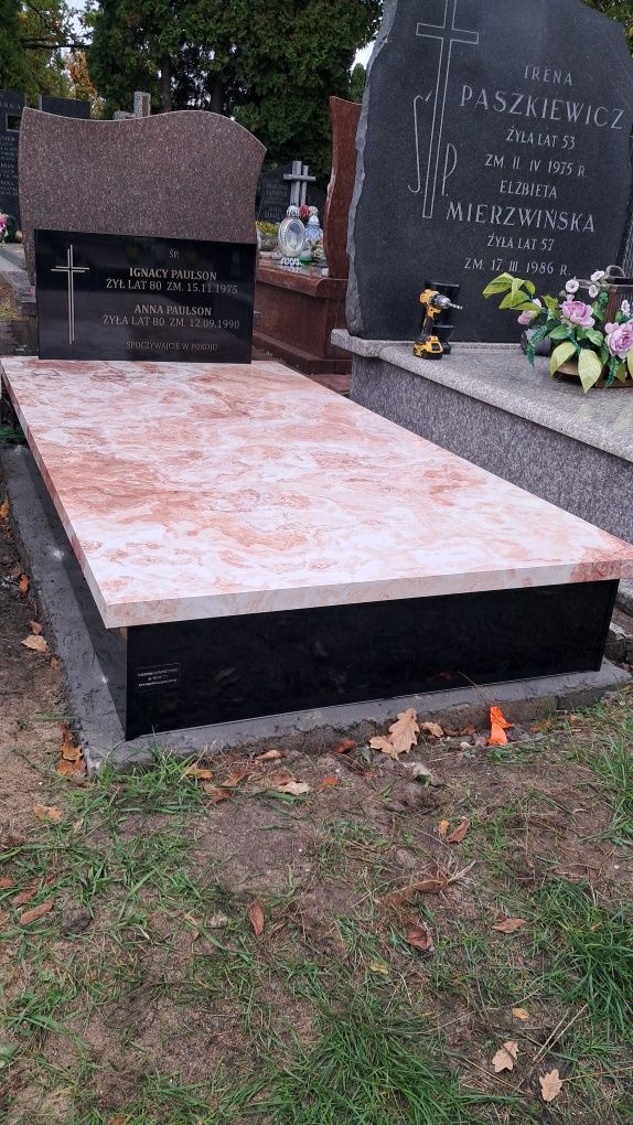 Nowoczesne Tanie Nagrobki Kompozytowe 5300 zł z montażem Cały Kraj.
