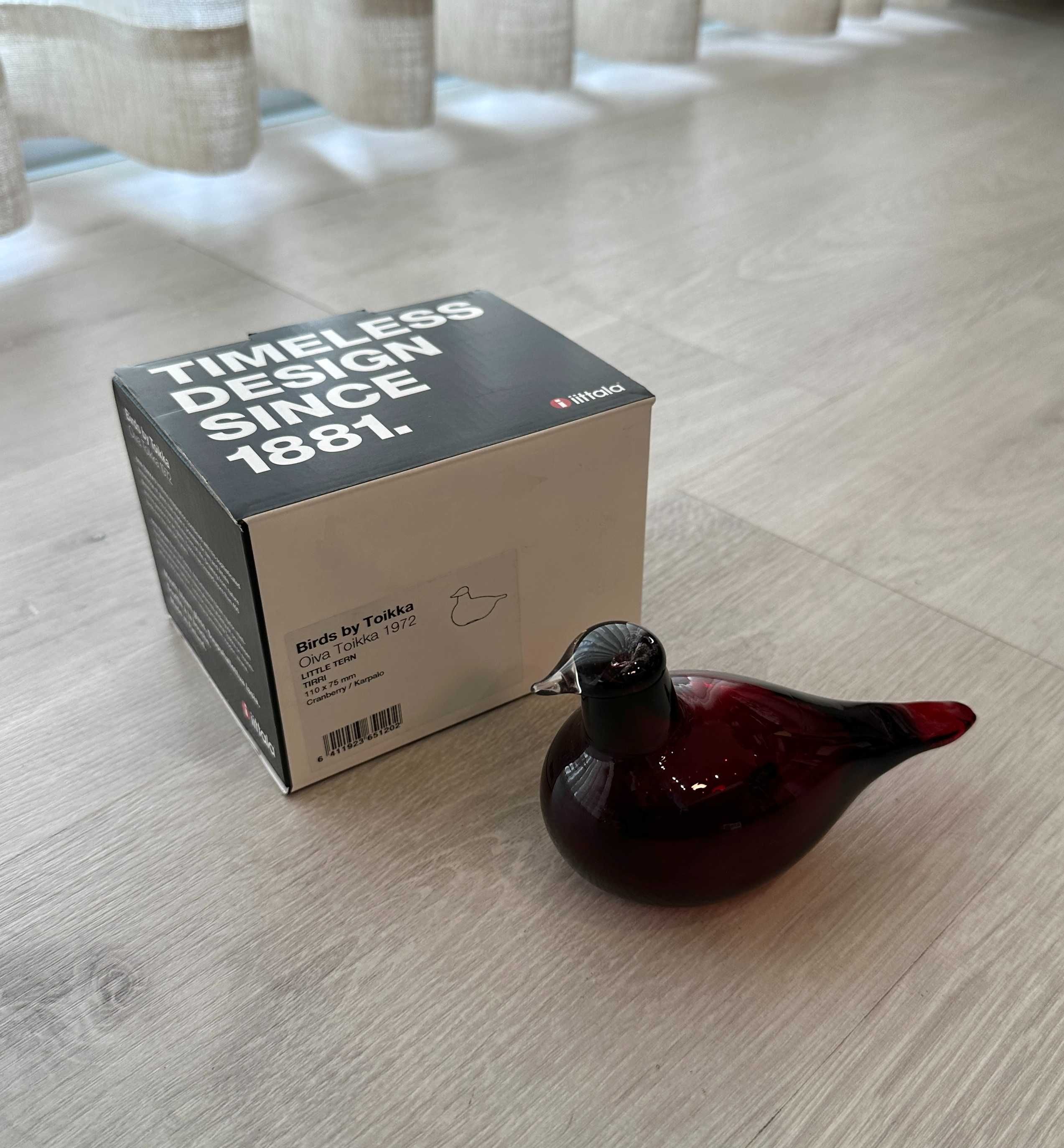 Iittala - Birds by Toikka - Little Tern cranberry - novo