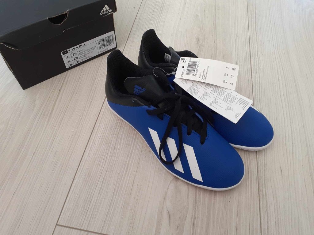 Buty piłkarskie halówki adidas X 19.4 IN J EF1623 rozmiar 36.