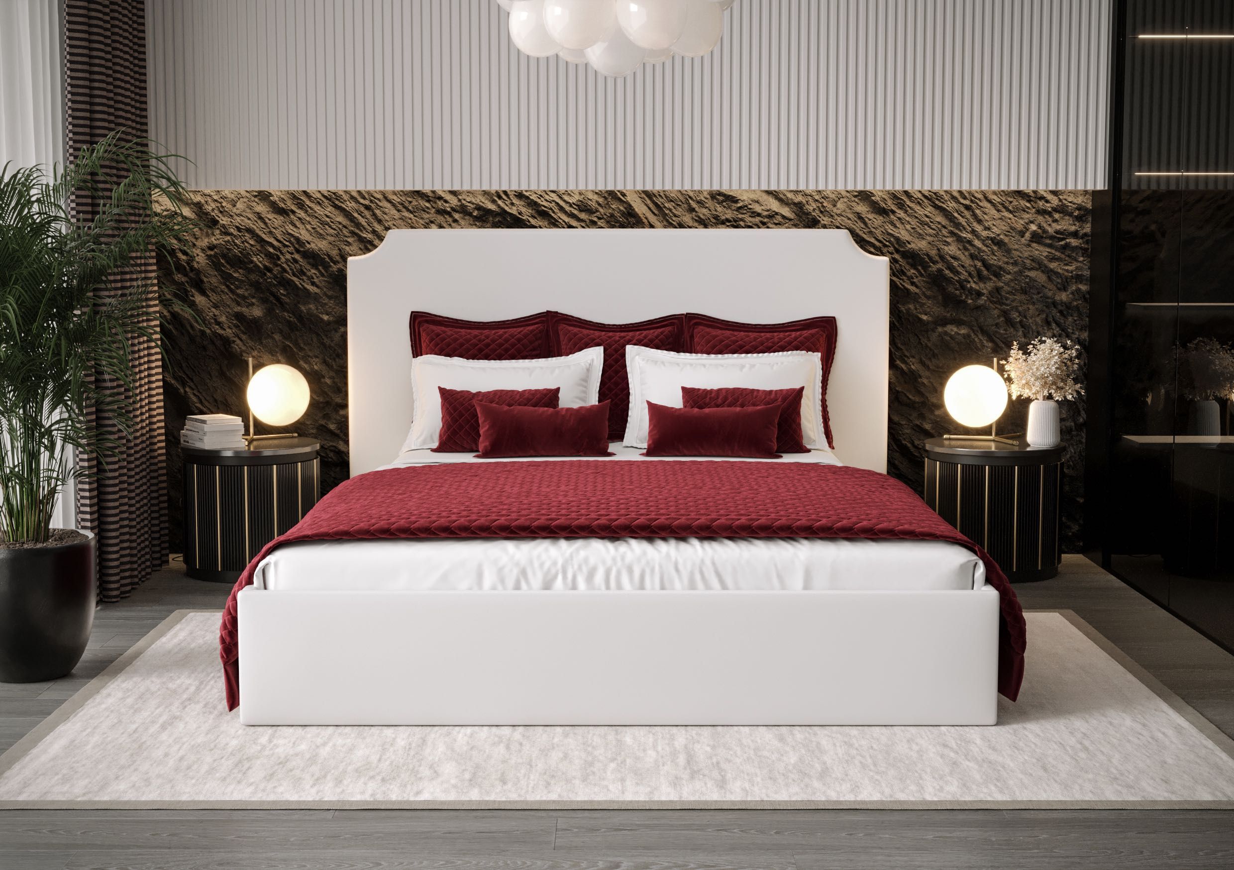 Łóżko tapicerowane Łoże sypialniane Infinity EN Meble 160x200