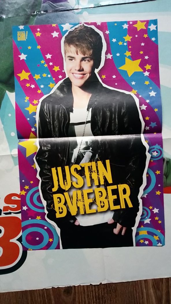 Mega Plakat + 3 zwykłe Justin Bieber