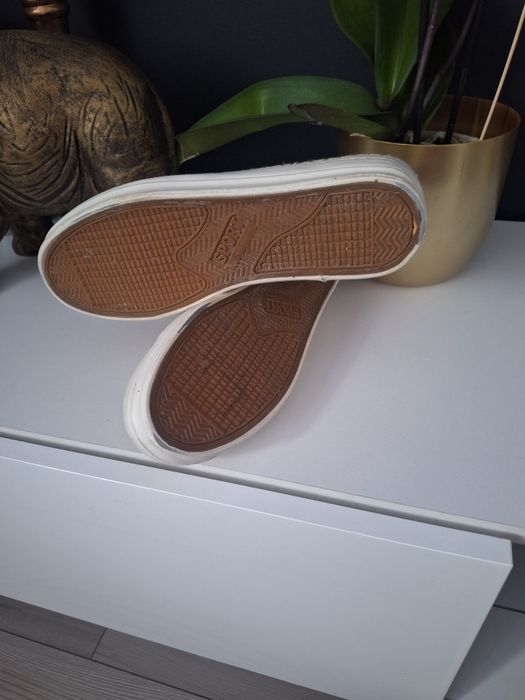 Espadryle 40 złote wiosenne buty gruba podeszwa platforma