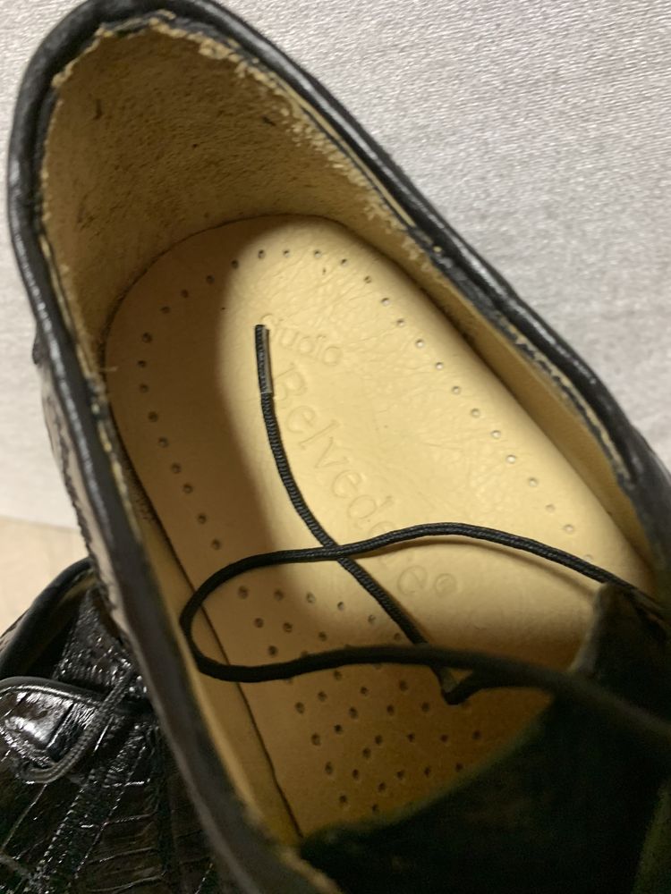 Туфли фирмы Belvedere из кожи крокодила (оригинал) ручная работ
