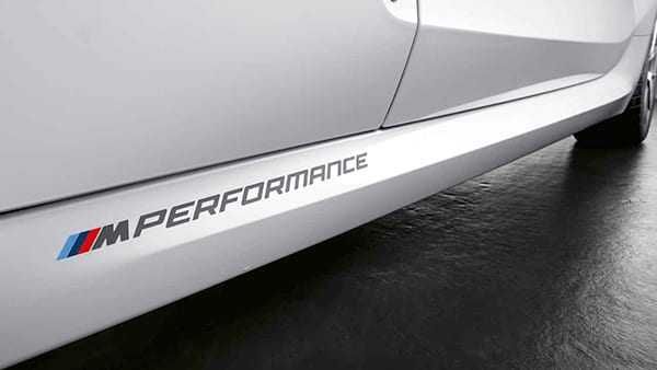 Nowe oryg BMW Komplet L i P Naklejki z napisem M Performance