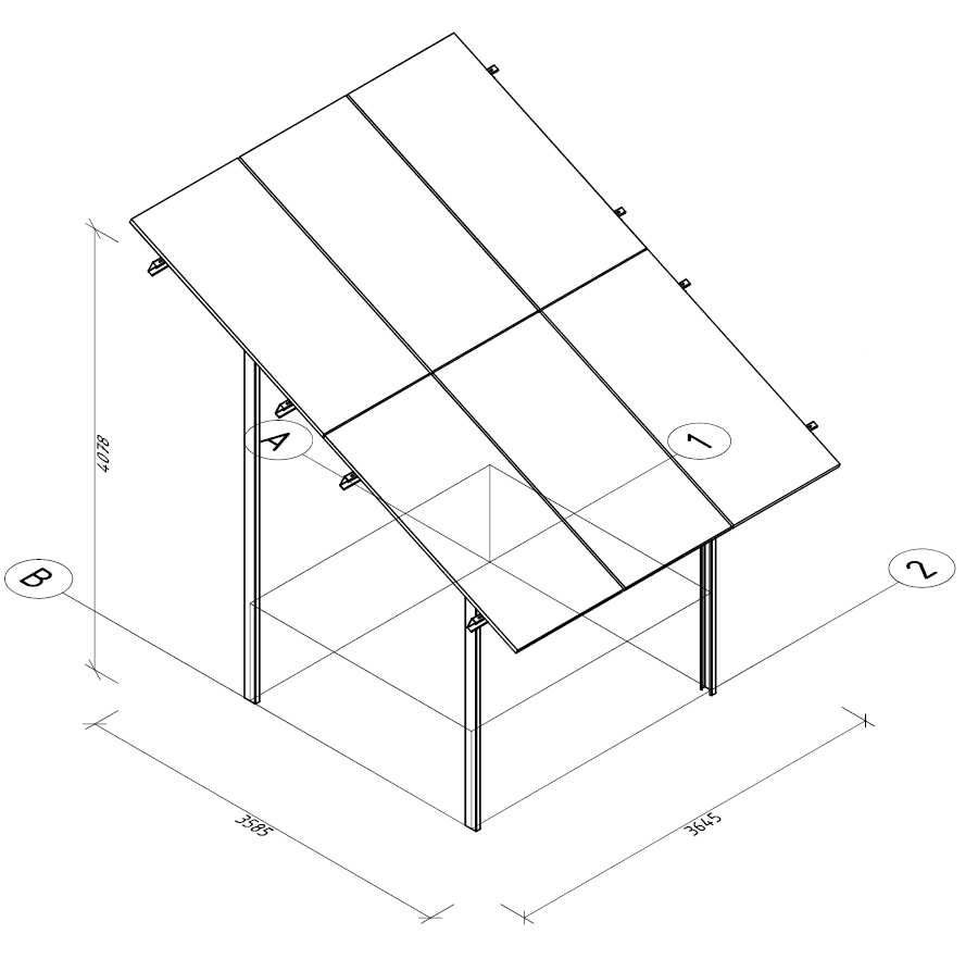 Konstrukcja Wsporcza Fotowoltaiki LIGHT 2 X 3  Betonowane/ Wbijane