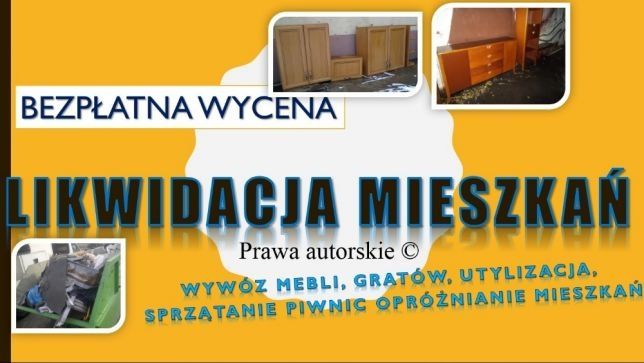 Opróżnianie-Sprzątanie Mieszkań Piwnic Strychów Garaży Wywóz Mebli 24H