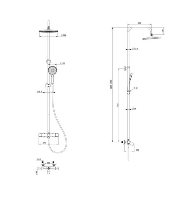 Anika kolumna wannowo-prysznicowa Goodhome