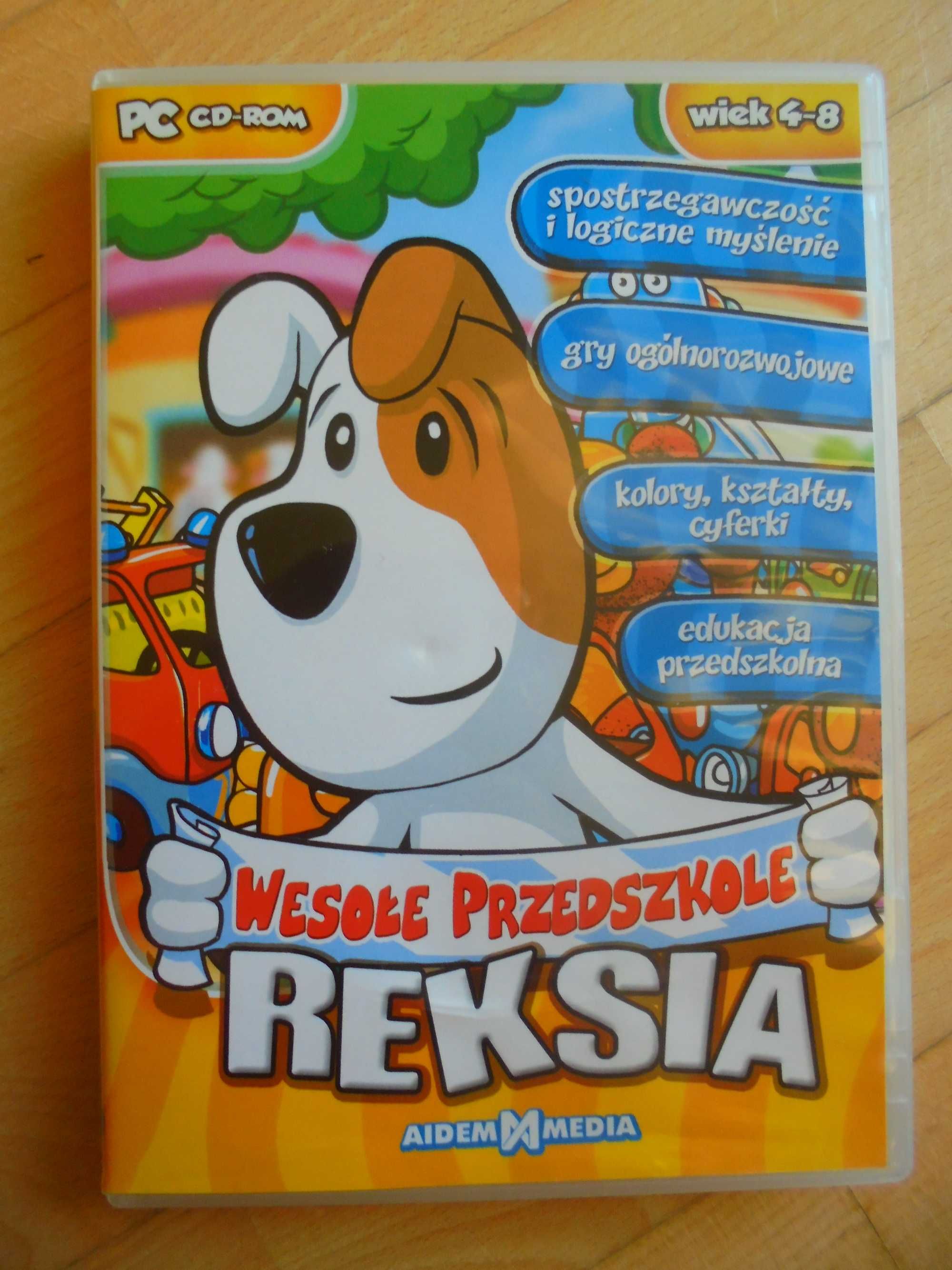 Wesołe Przedszkole Reksia PC CD-rom program edukacyjny dla dzieci