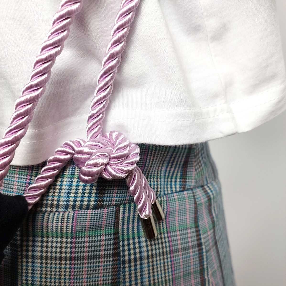 Welurowy plecak worek HAND MADE Elegancki damski plecak na studia