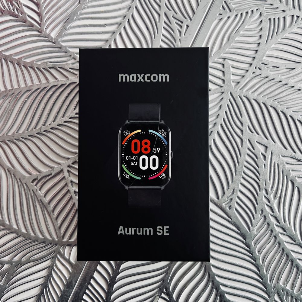 Smartwatch Maxcom Aurum SE czarny nowy okazja prezent