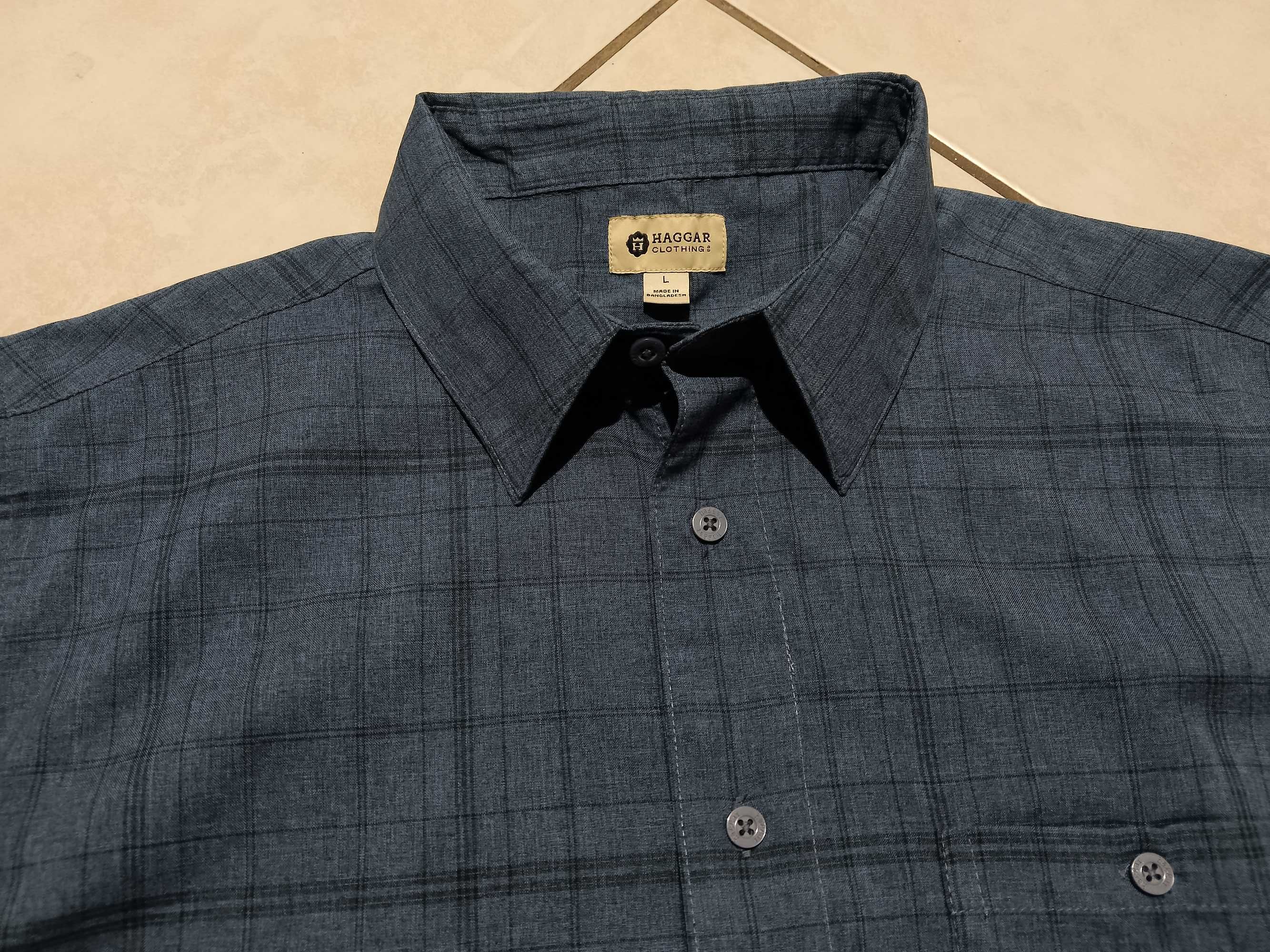 HAGGAR USA - NOWA! Koszula Męska krótki rękaw rozmiar XL
