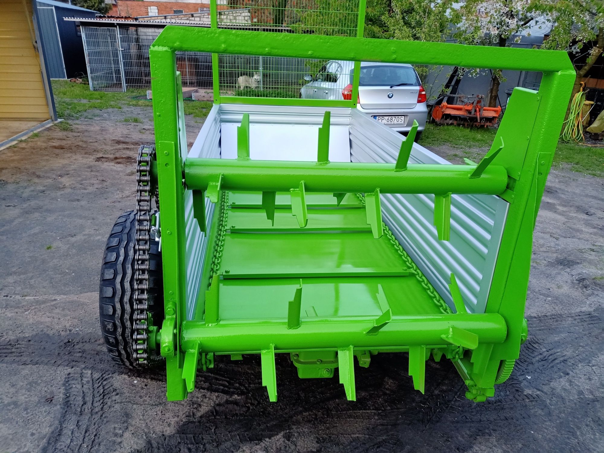 Mały Mini Rozrzutnik Obornika do Mini Traktorka Yanmar Kubota Iseki