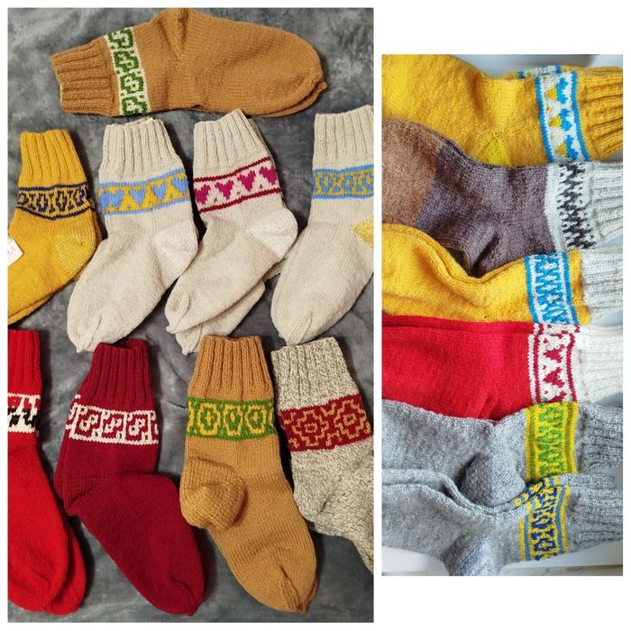 Шкарпетки шерстяні ручної в'язки
