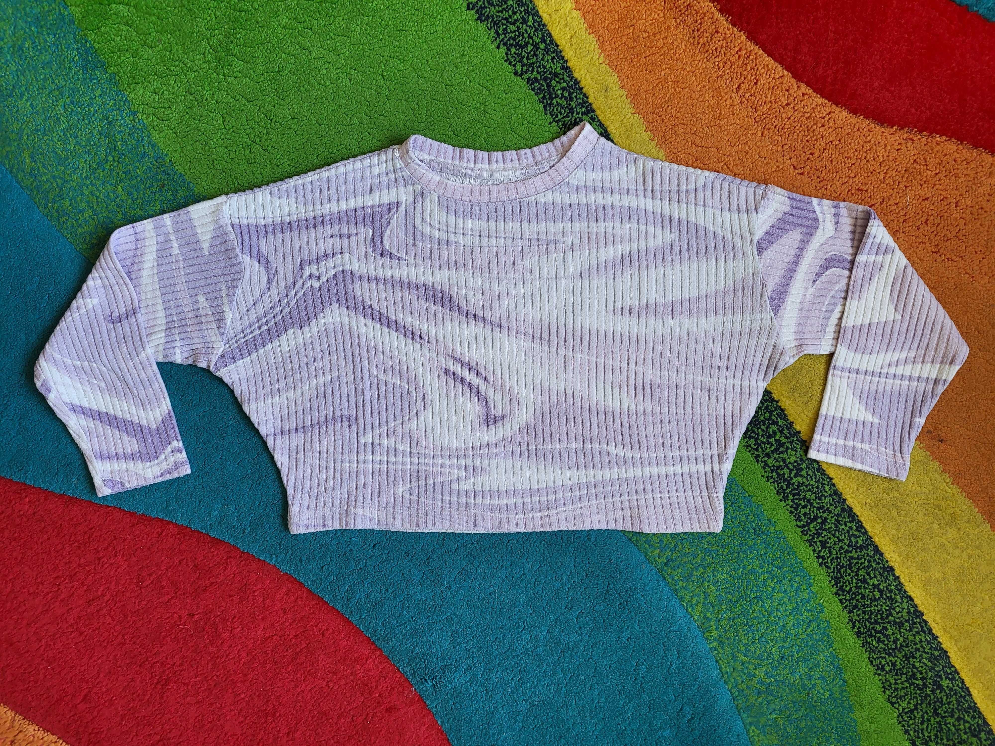 Krótka bluzka/sweterek z długim rękawem dla dziewczynki -rozm.146/152