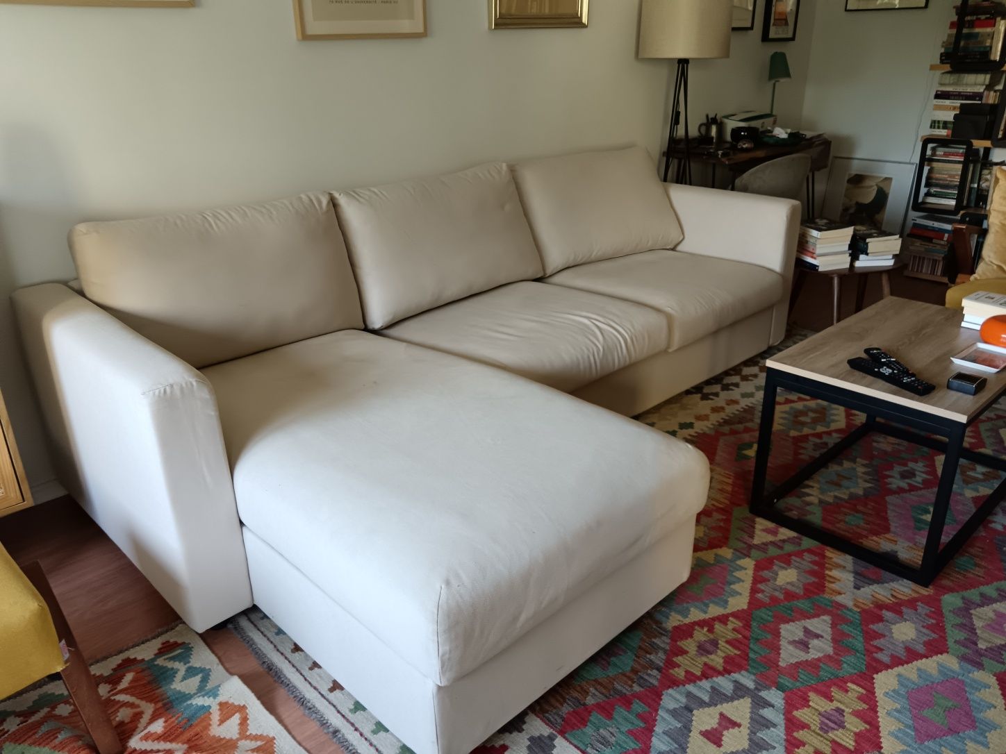 Sofá-cama c/chaise longue