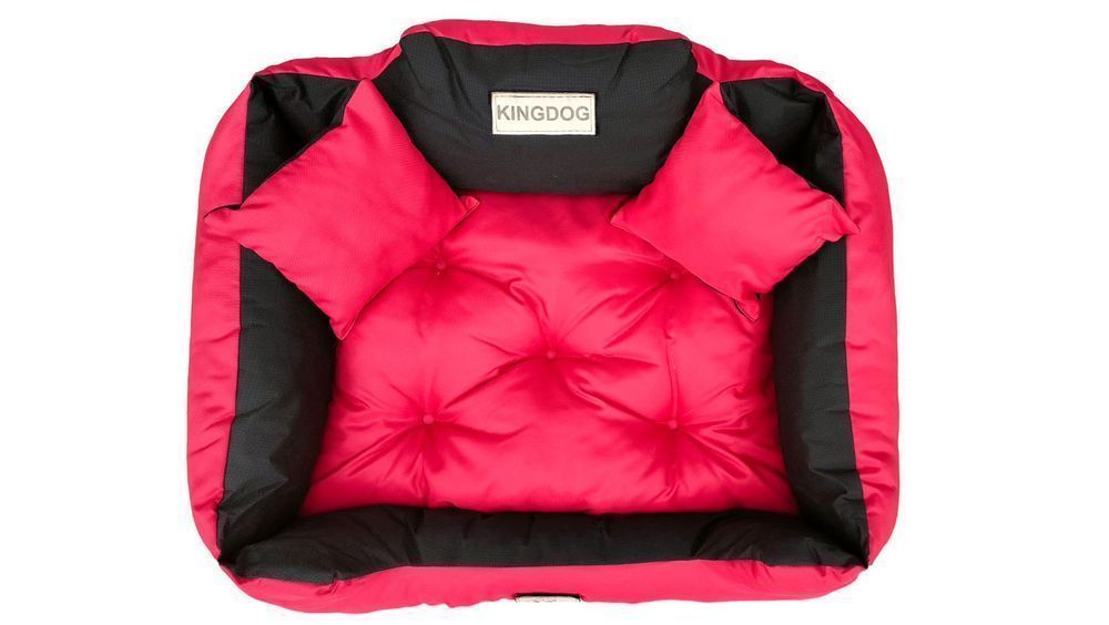 Legowisko dla psa kojec KINGDOG 55x45 cm personalizowane czerwone
