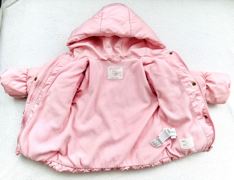 Niemowlęca dziewczęca kurtka firmy Zara Babygril rozmiar 92 cm różowa