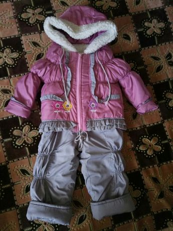 Зимний комбинезон для девочки полукомбинезон куртка 1 год + Торг