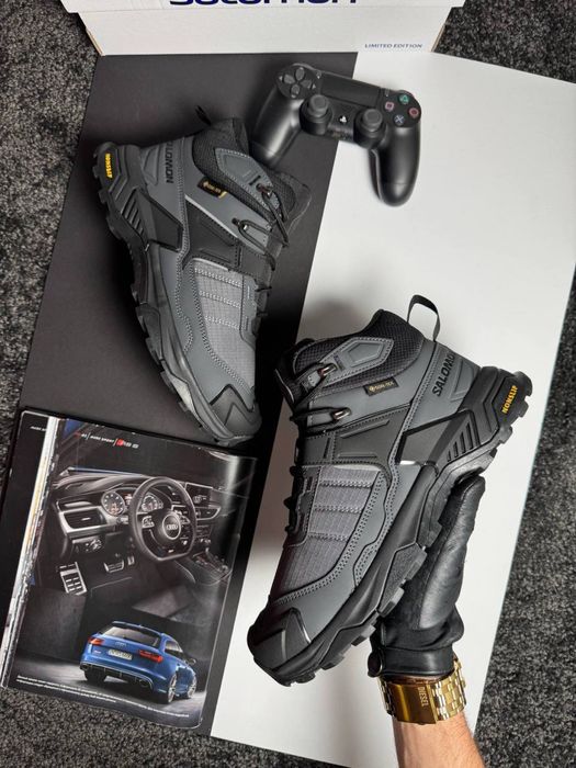 Чоловічі кросівки саломон Salomon X Ultra 4 Mid Fur Grey Black [41-46]