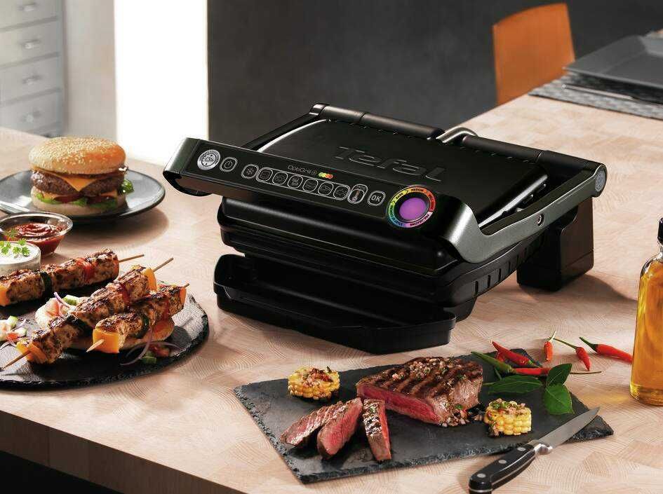 Гриль-барбекю электрический Tefal GC714834 OptiGrill +\ +Лазанья