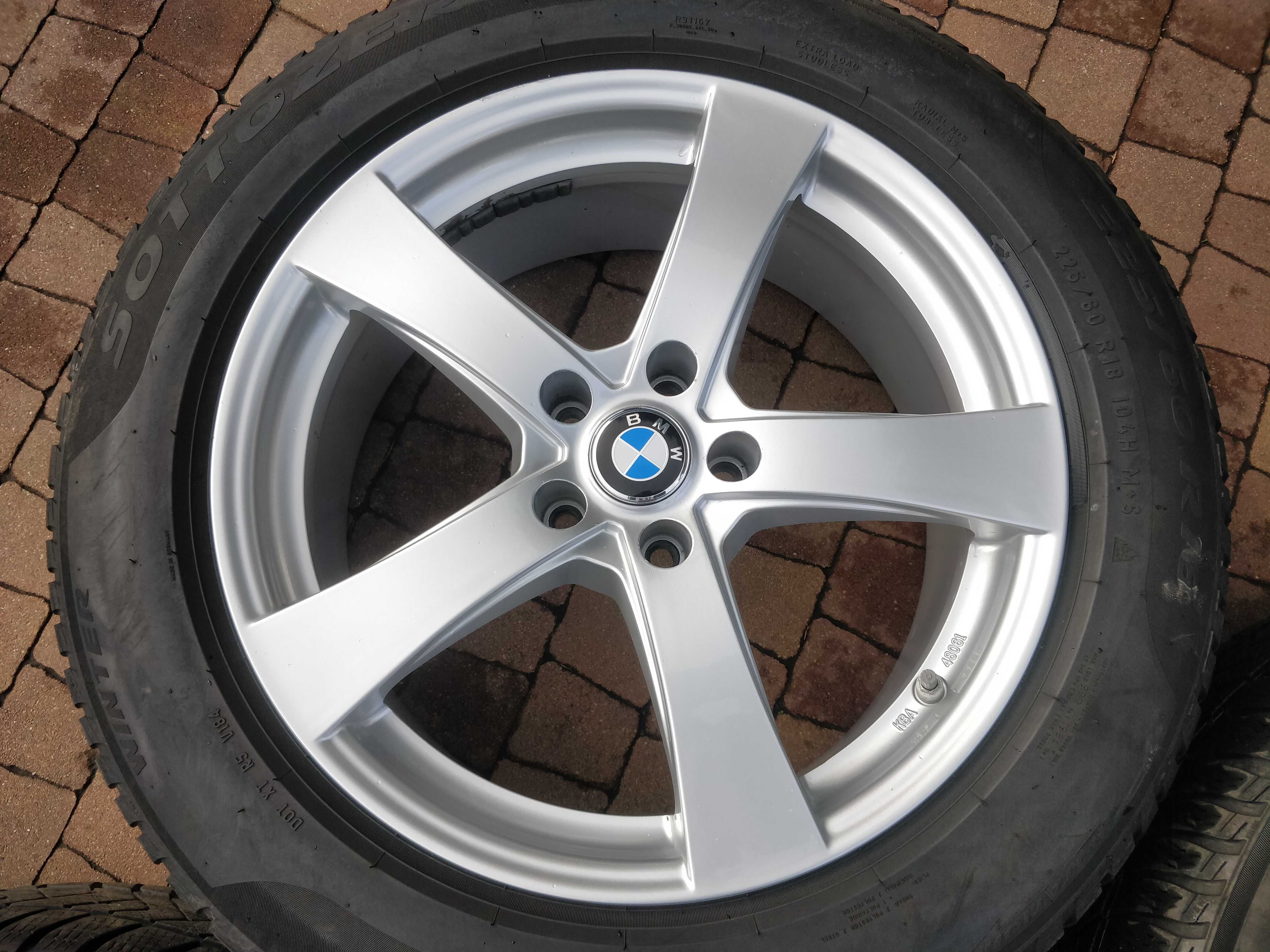 3476. Koła zimowe BMW X3 X4 5x112 225/60/18 Pirelli 2020r 6/6.7mm