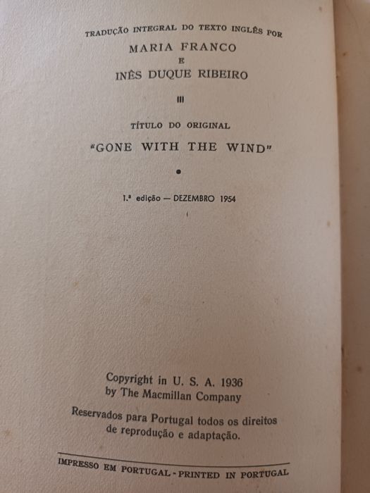 E tudo o vento levou, minerva, primeira edição